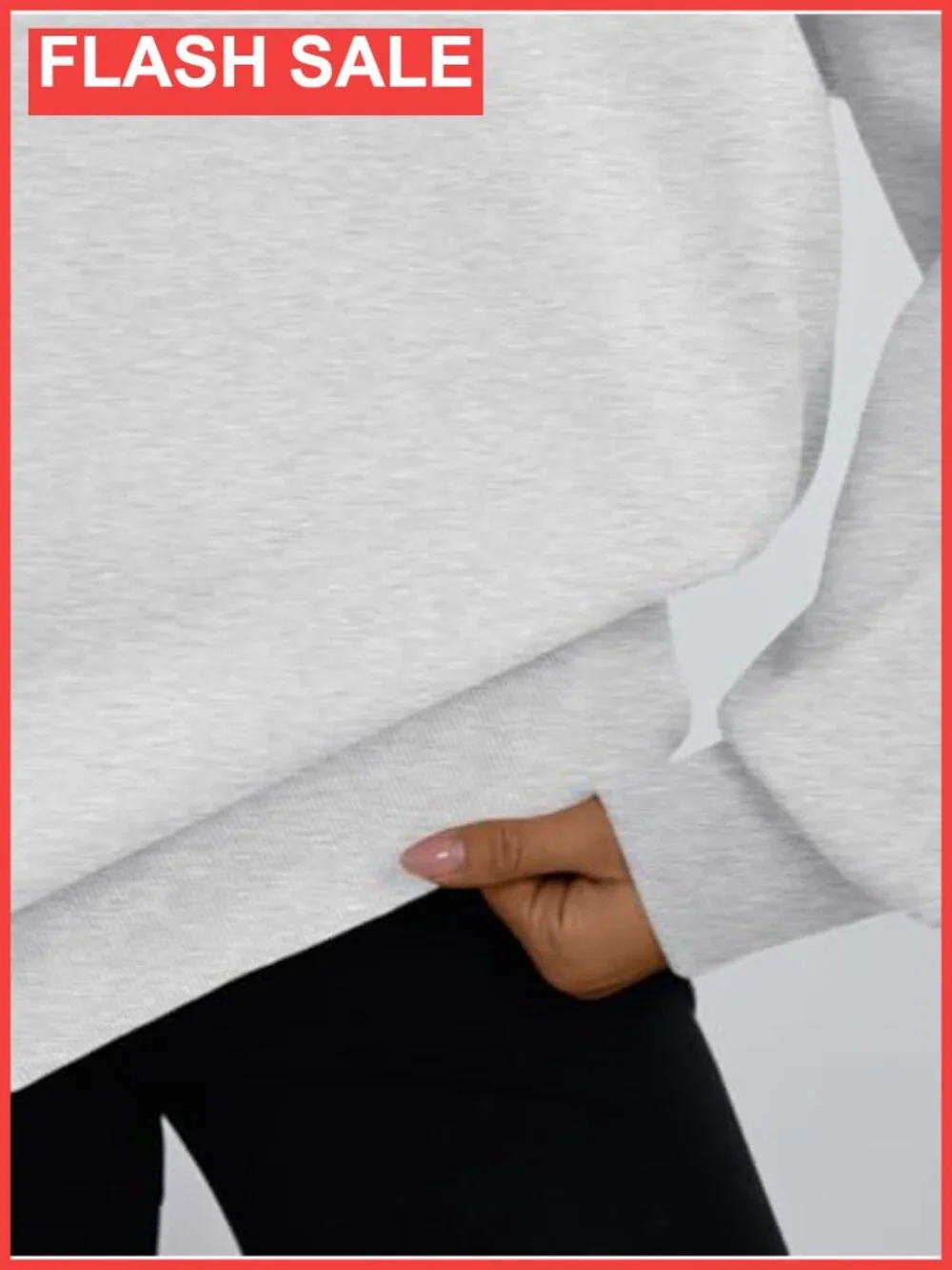 Oversized Crewneck Sweatshirt Polyester Cotton Pullover Long Sleeve Women
